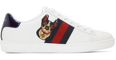 gucci sneakers dog|gucci patent leather sneakers.